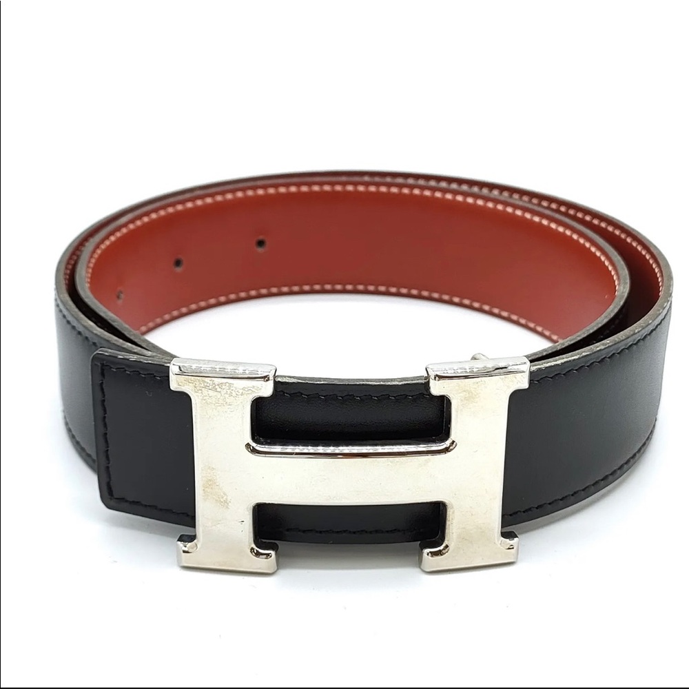 Hermes Black/Brown Reversible Belt (Size 70)